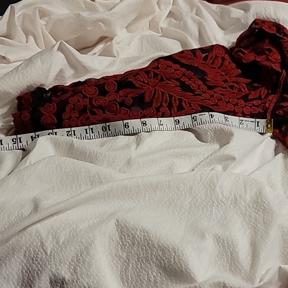 GORGEOUS SOFT EMBROIDERED MESH PLUS SIZE ELEGANT BLOUSE TOP SHIRT 1X - Picture 12 of 14